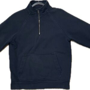 Men's Classic Navy Zip-Up Sweater